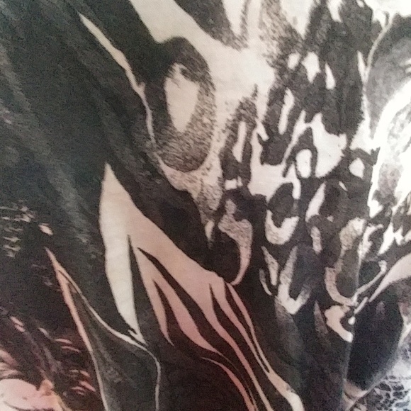 White Stag black & tan floral top Sz XL - Picture 3 of 5